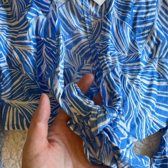 NWT Shade & Shore coverup top. Ties in front. Blue/white. Women’s small - Picture 2 of 4